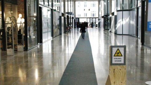 Antislip gevaarlijk ongevallen uitglijden